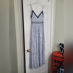 Blue and White Maxi dress. Size S.